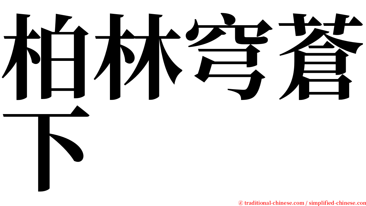 柏林穹蒼下 serif font