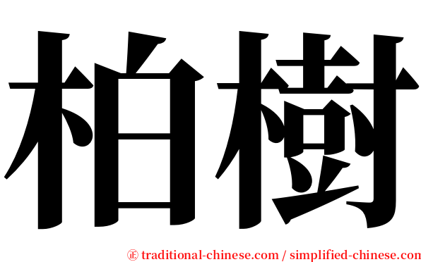 柏樹 serif font