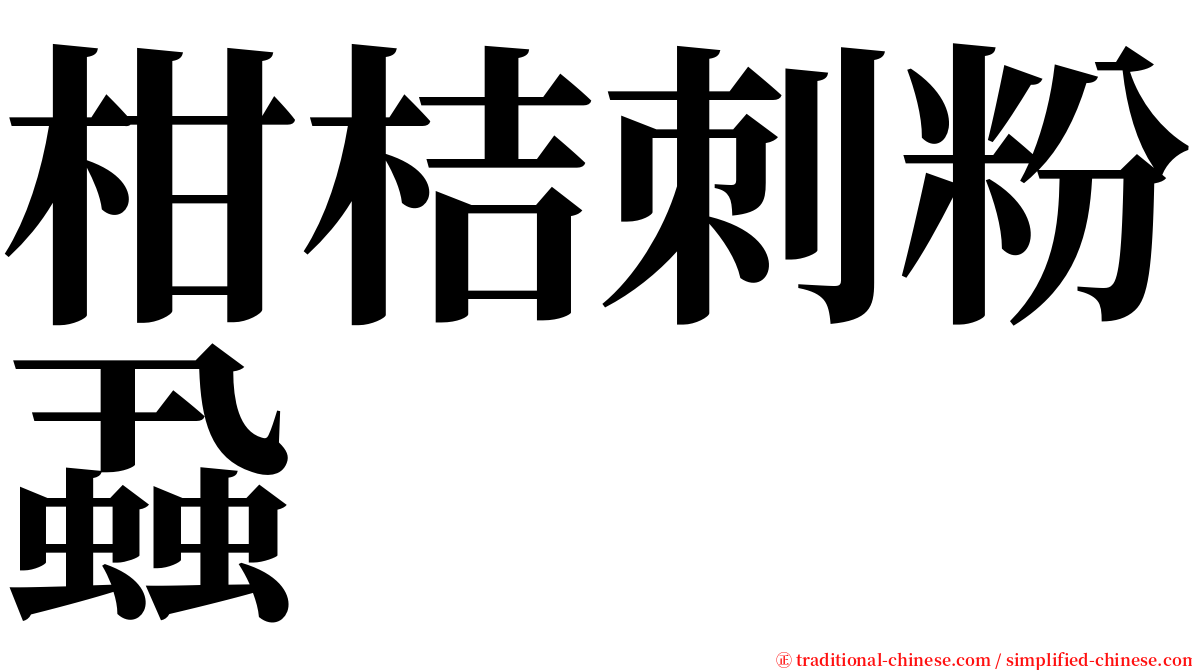 柑桔刺粉蝨 serif font