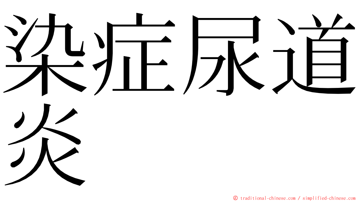 染症尿道炎 ming font