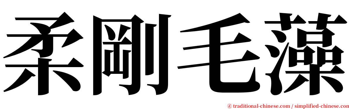 柔剛毛藻 serif font