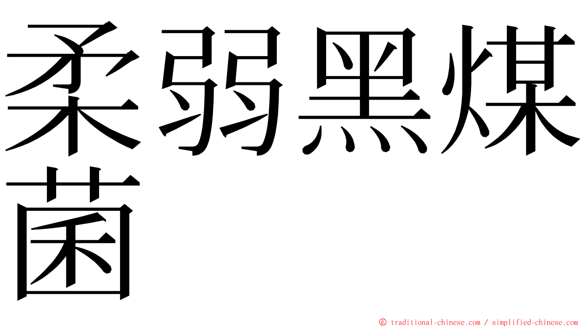 柔弱黑煤菌 ming font