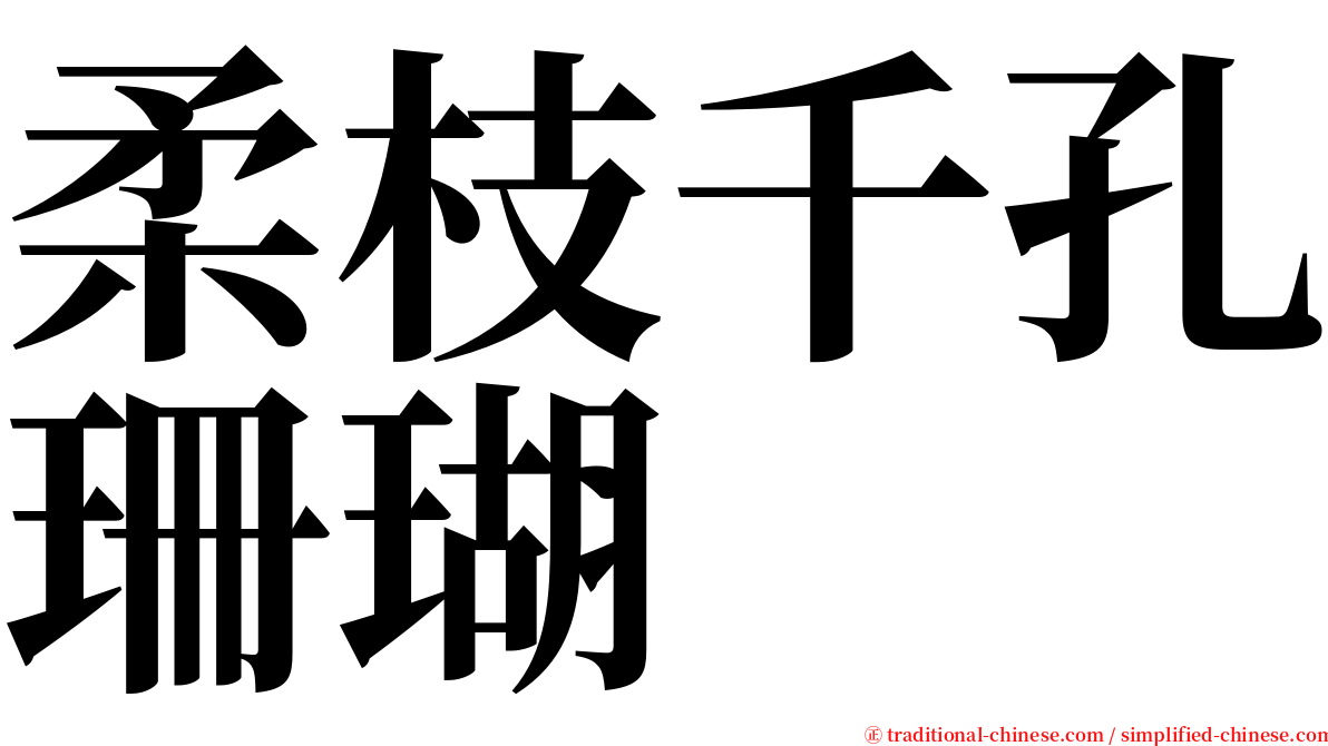 柔枝千孔珊瑚 serif font