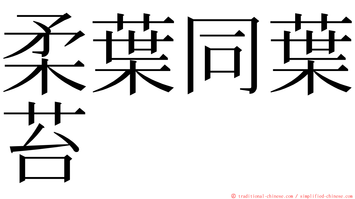 柔葉同葉苔 ming font