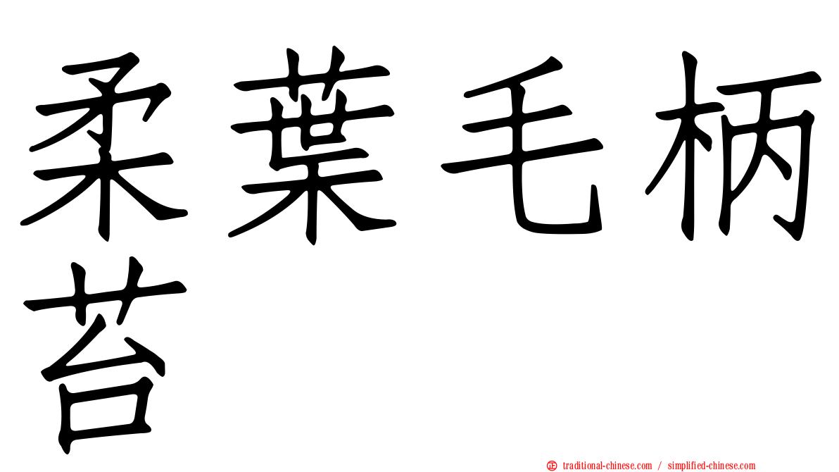 柔葉毛柄苔