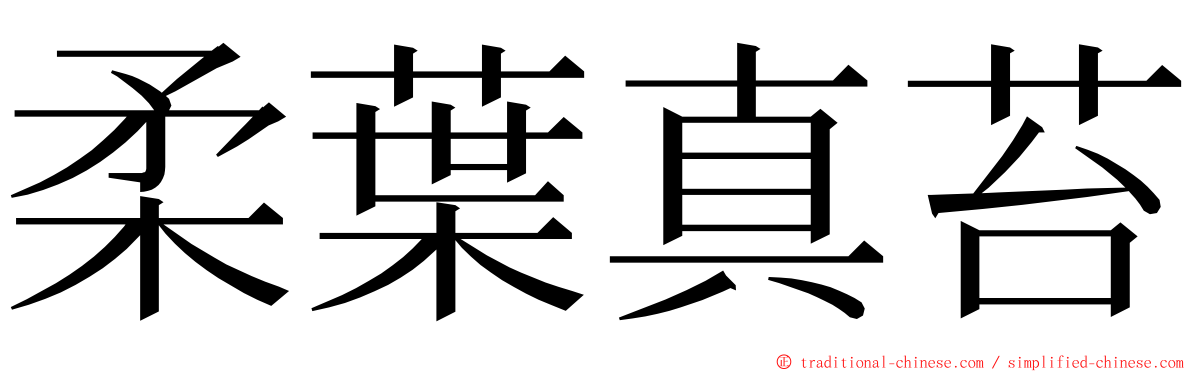 柔葉真苔 ming font