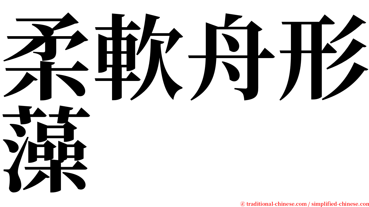 柔軟舟形藻 serif font