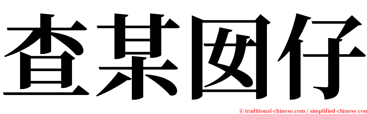 查某囡仔 serif font