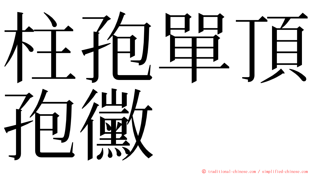 柱孢單頂孢黴 ming font