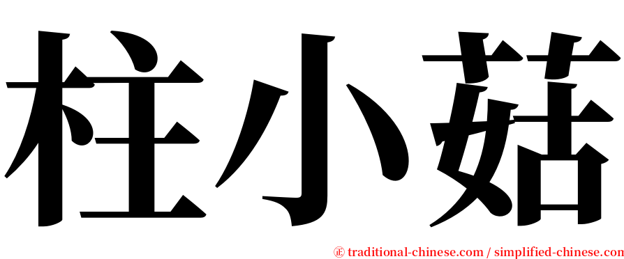 柱小菇 serif font