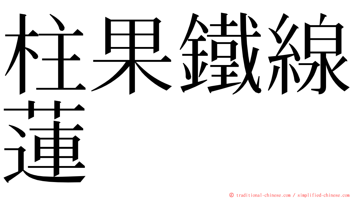 柱果鐵線蓮 ming font