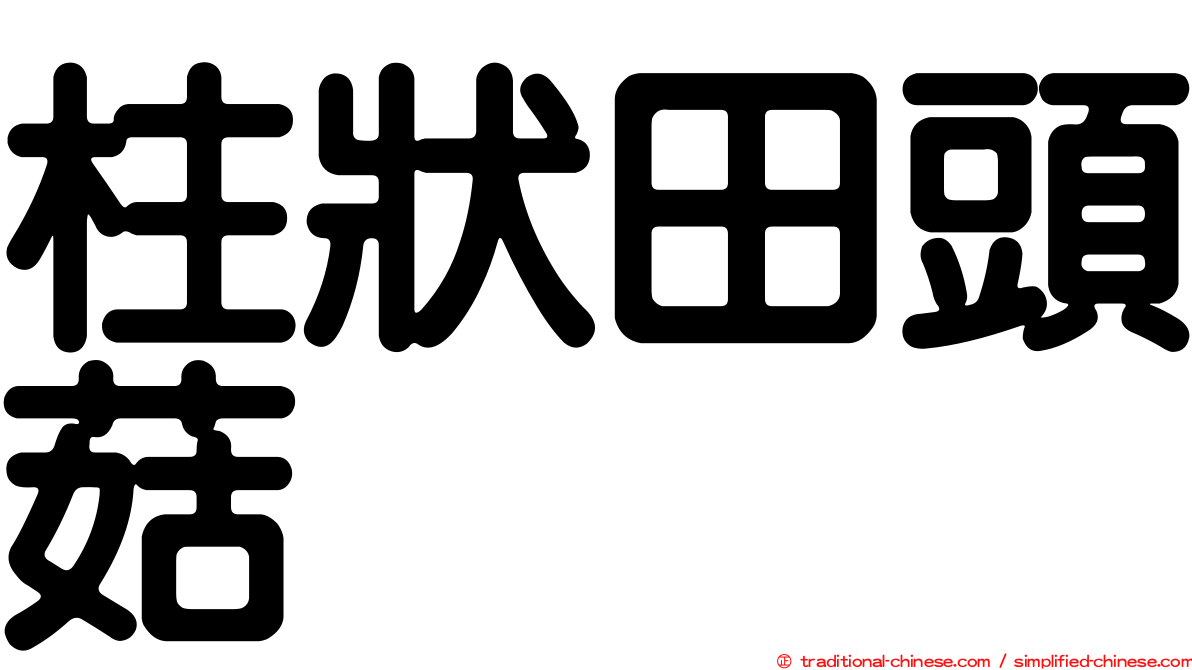 柱狀田頭菇
