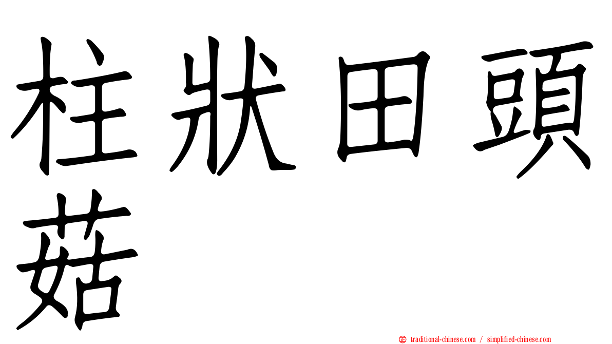 柱狀田頭菇