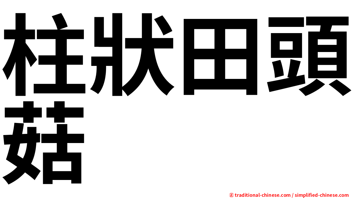 柱狀田頭菇