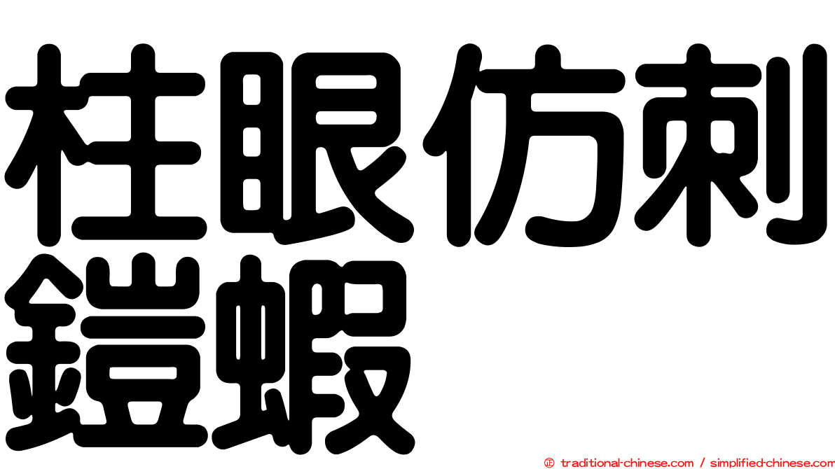 柱眼仿刺鎧蝦