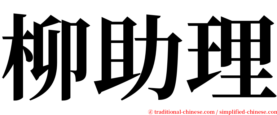 柳助理 serif font