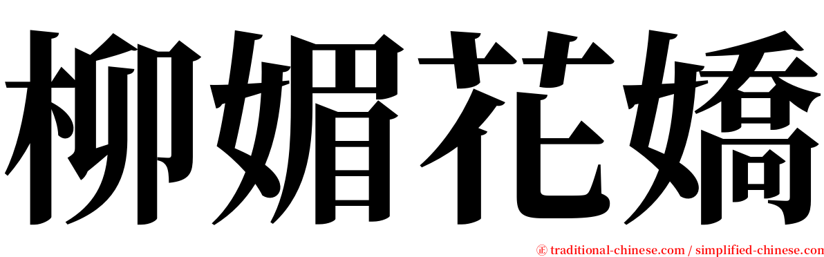 柳媚花嬌 serif font