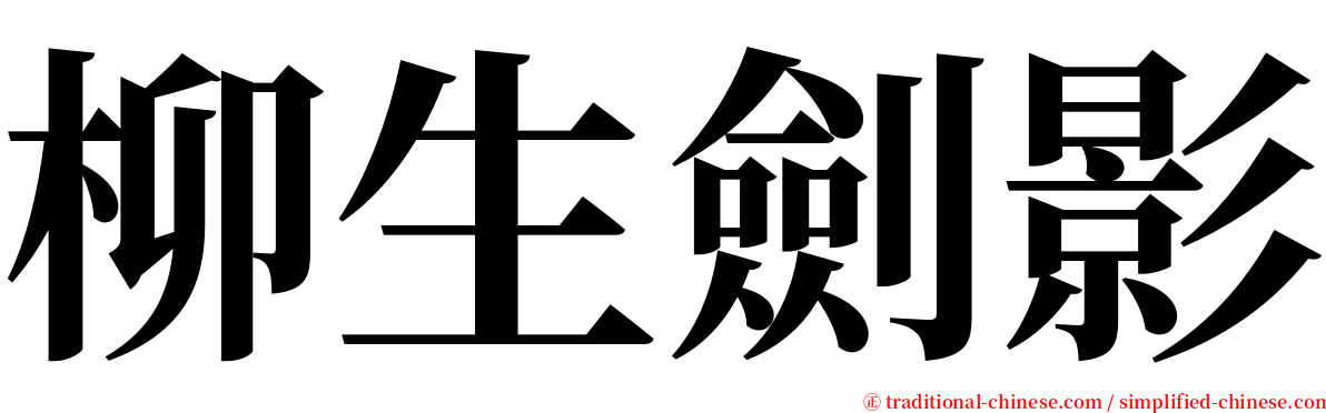 柳生劍影 serif font