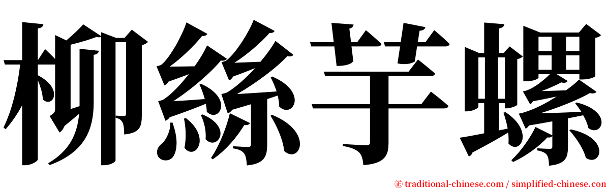 柳絲芋螺 serif font