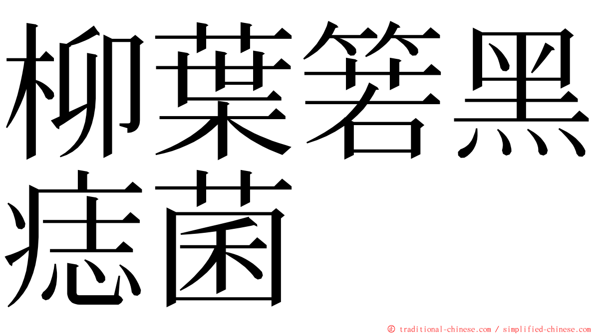 柳葉箬黑痣菌 ming font