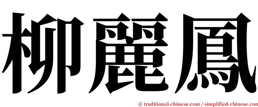 柳麗鳳 serif font