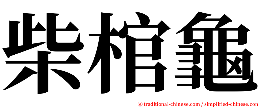 柴棺龜 serif font