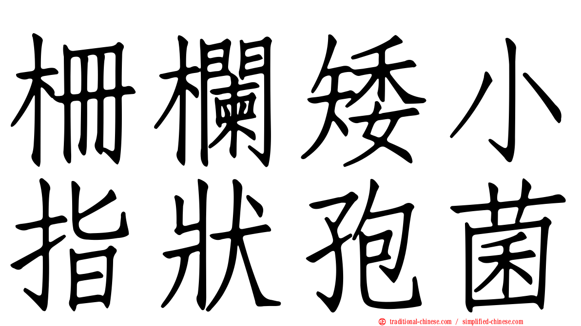 柵欄矮小指狀孢菌