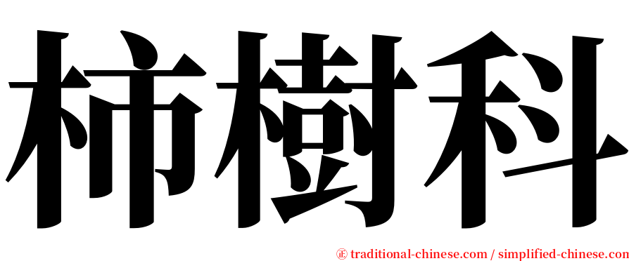 柿樹科 serif font