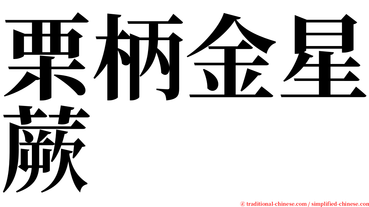 栗柄金星蕨 serif font