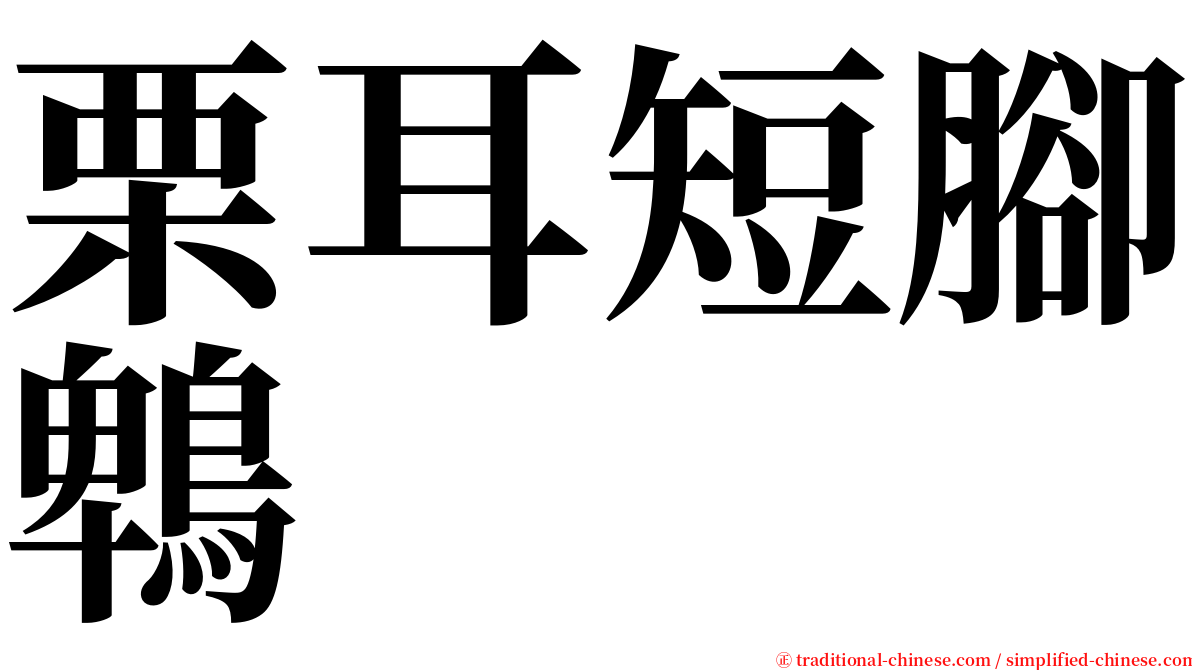 栗耳短腳鵯 serif font