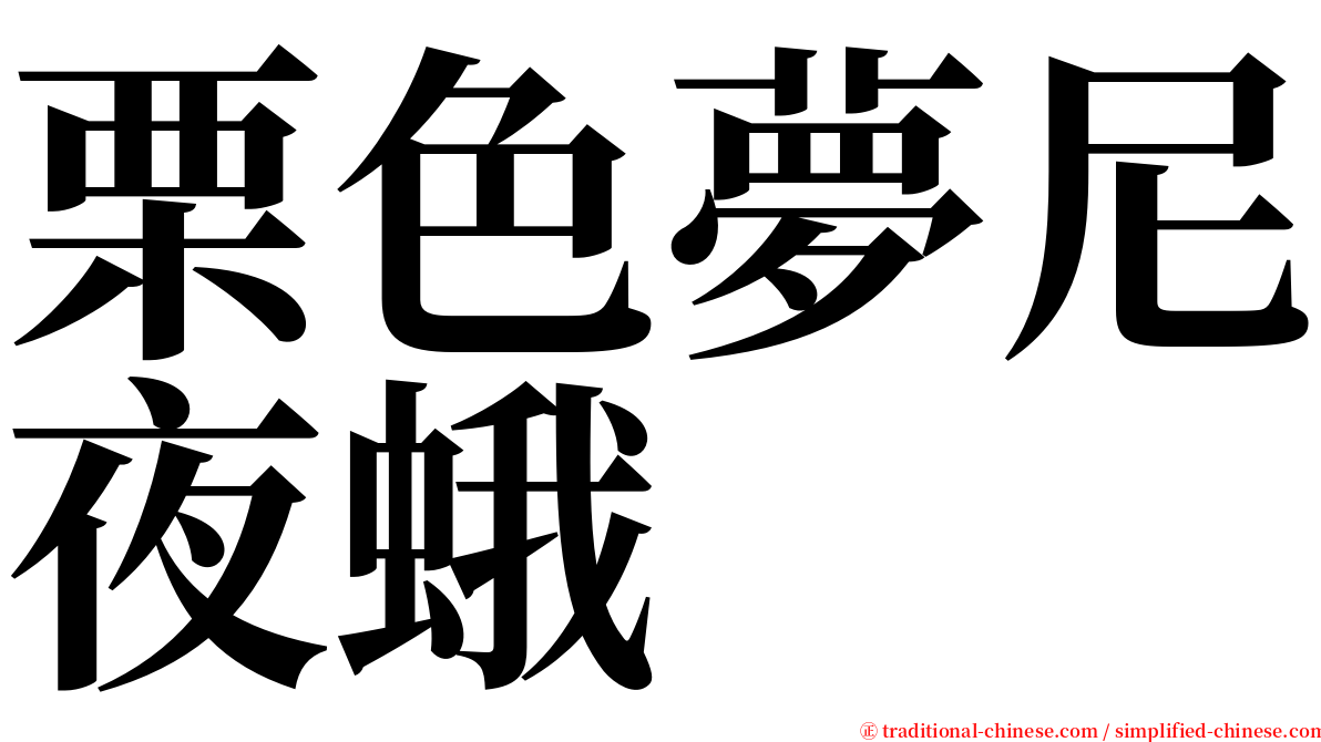 栗色夢尼夜蛾 serif font