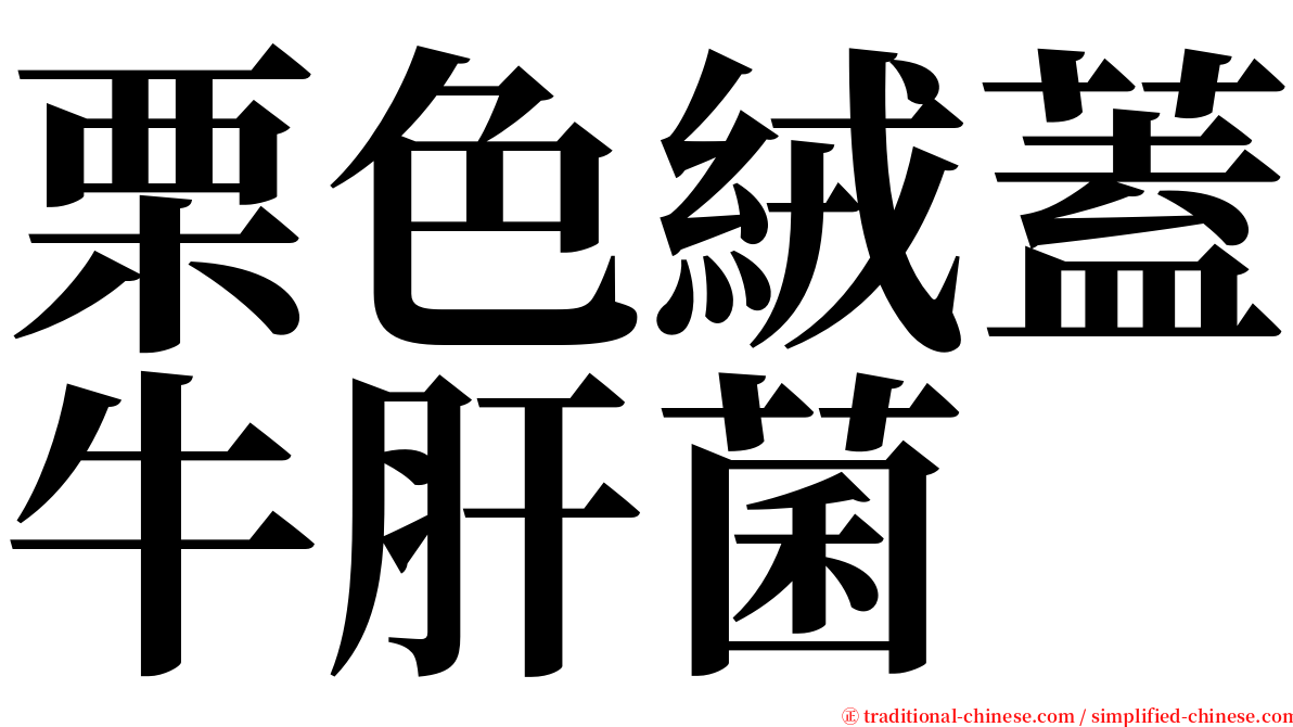 栗色絨蓋牛肝菌 serif font