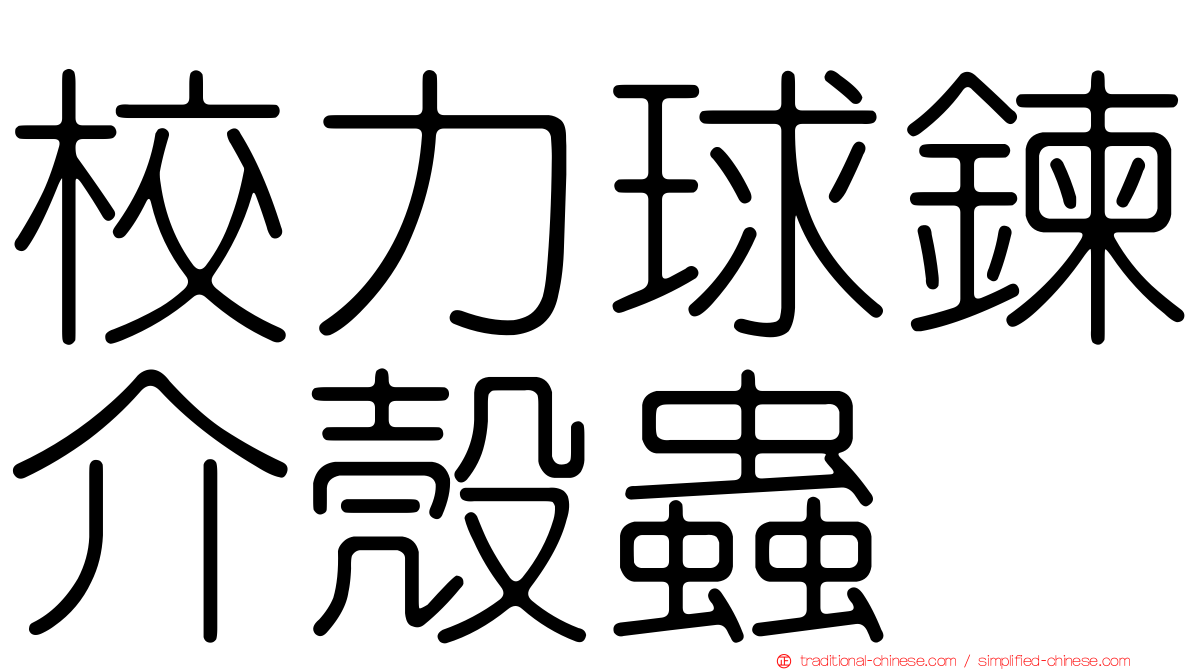 校力球鍊介殼蟲