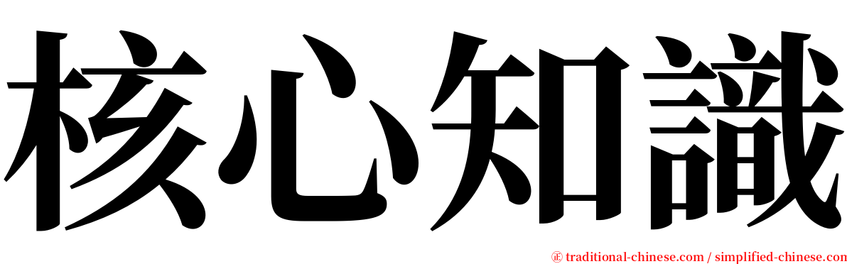 核心知識 serif font