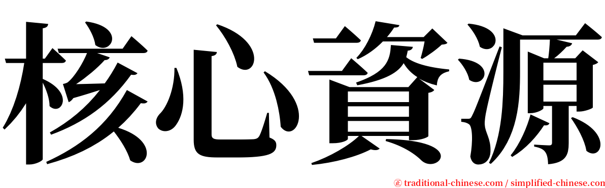 核心資源 serif font