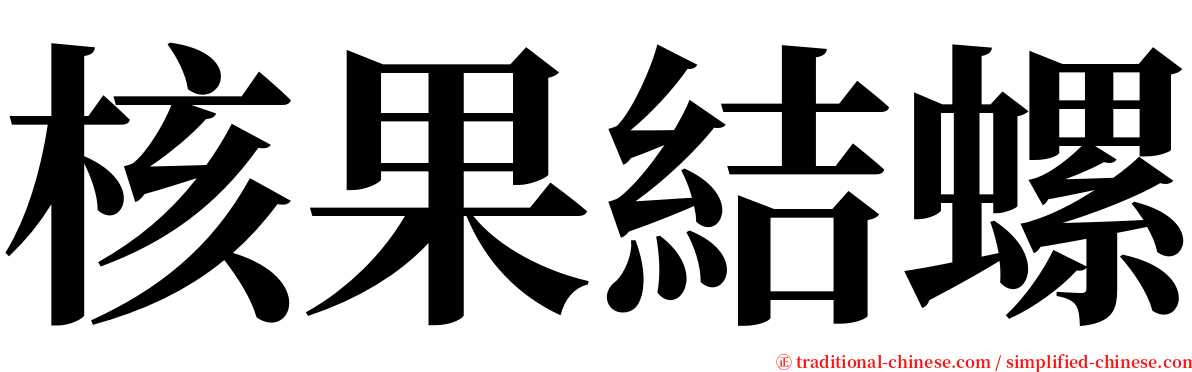 核果結螺 serif font