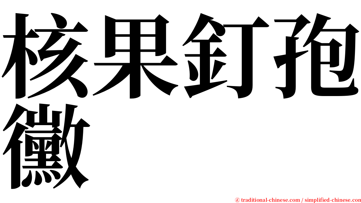 核果釘孢黴 serif font