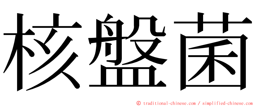 核盤菌 ming font