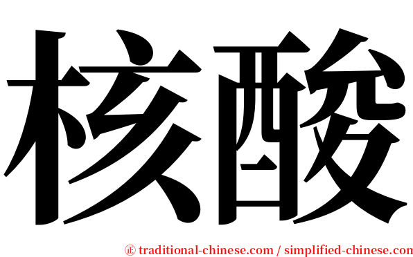 核酸 serif font