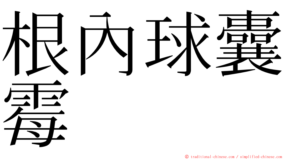 根內球囊霉 ming font