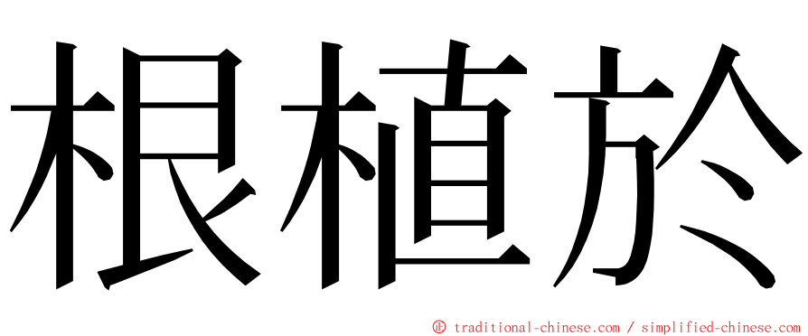 根植於 ming font