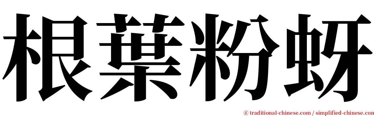 根葉粉蚜 serif font