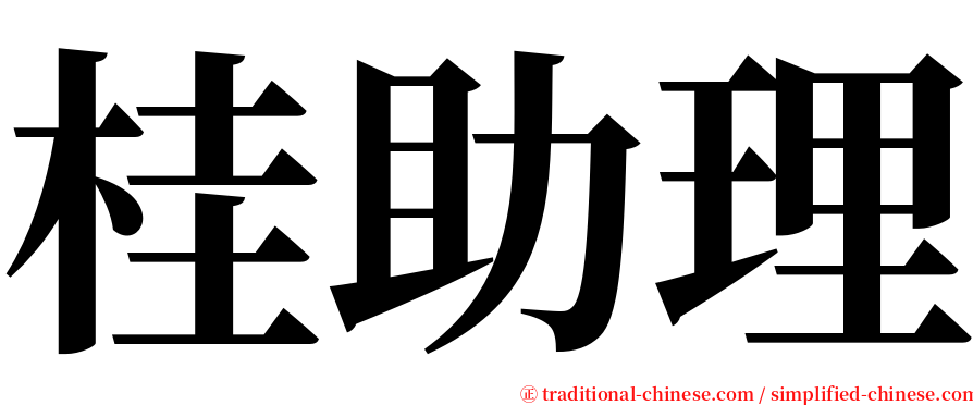 桂助理 serif font