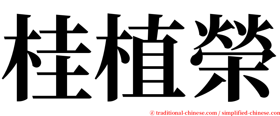 桂植榮 serif font