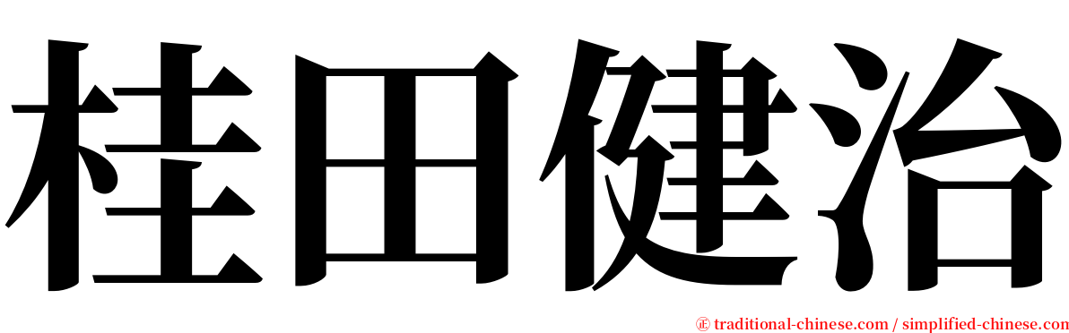 桂田健治 serif font