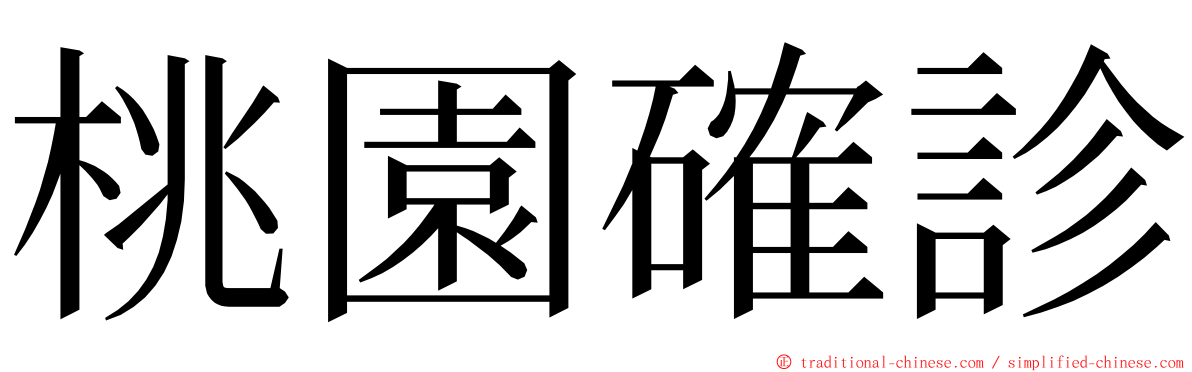 桃園確診 ming font