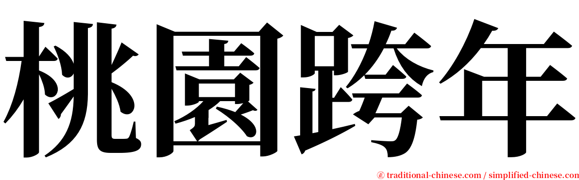 桃園跨年 serif font