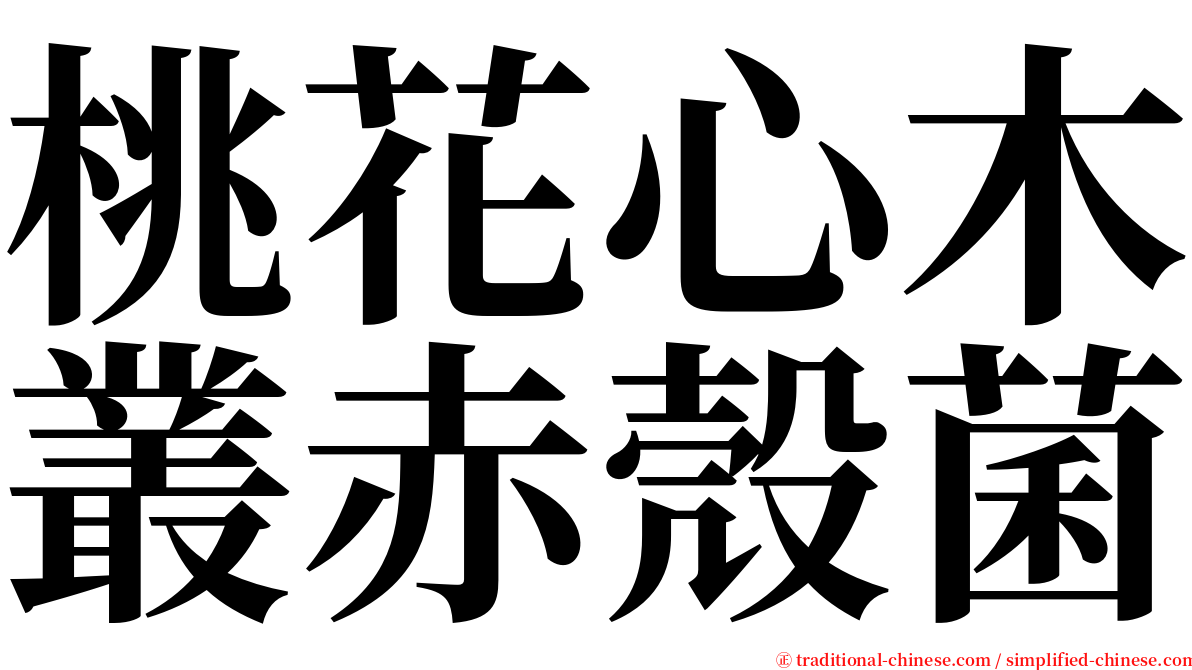 桃花心木叢赤殼菌 serif font