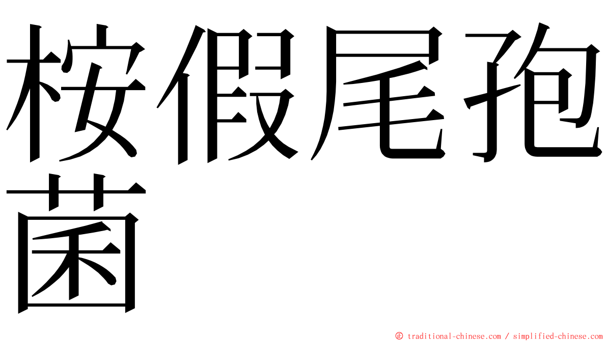 桉假尾孢菌 ming font