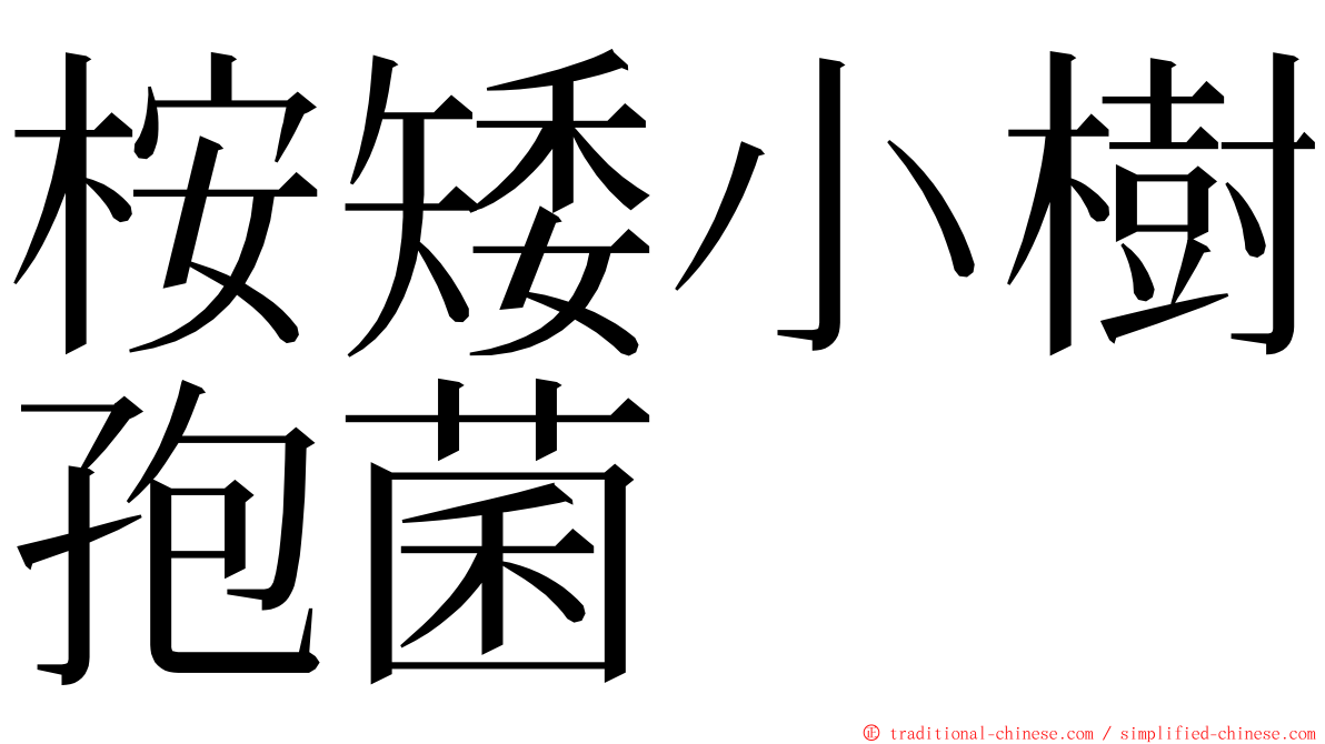 桉矮小樹孢菌 ming font